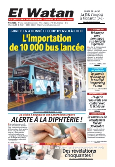 Couverture de El Watan du 18 octobre 2025