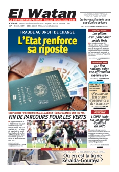 Couverture de El Watan du 