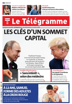 Couverture de Le Télégramme Brest Ville du 15 août 2025