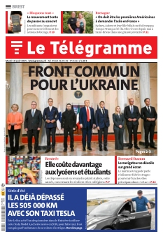 Couverture de Le Télégramme Brest Ville du 19 août 2025