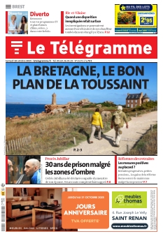 Couverture de Le Télégramme Brest Ville du 18 octobre 2025