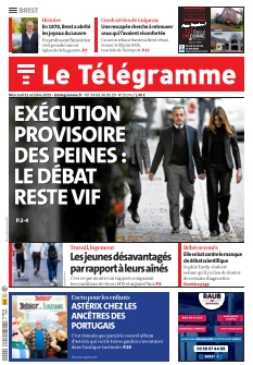 Couverture de Le Télégramme Brest Ville du 22 octobre 2025