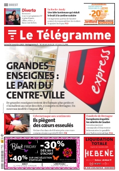 Couverture de Le Télégramme Brest Ville du 08 novembre 2025