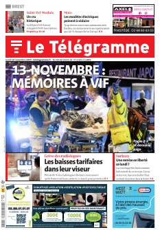 Couverture de Le Télégramme Brest Ville du 10 novembre 2025