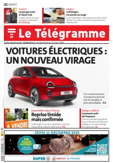 Couverture de Le Télégramme Brest Ville du 