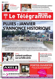 cover Le Télégramme Brest Ville n°20260125