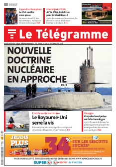 cover Le Télégramme Brest Ville n°20260226