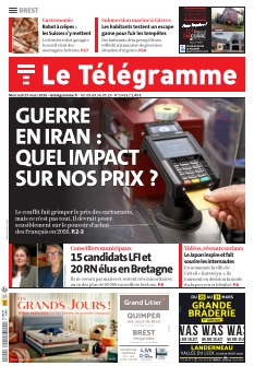cover Le Télégramme Brest Ville n°20260325