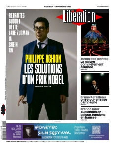 Couverture de Libération du 13 novembre 2025