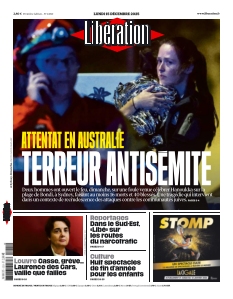 Cover of Libération from 14 December 2025
