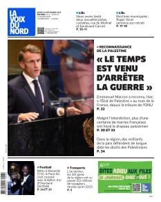 Couverture de La Voix du Nord Lille du 23 septembre 2025
