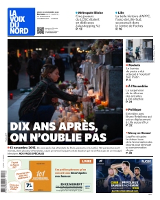 Couverture de La Voix du Nord Lille du 13 novembre 2025