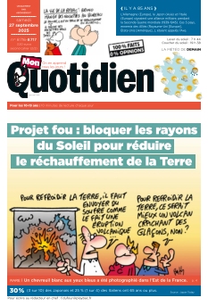 Couverture de Mon Quotidien du 
