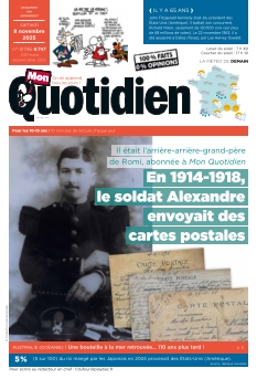 Couverture de Mon Quotidien du 08 novembre 2025