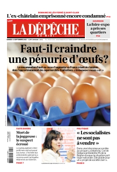 Couverture de La Dépêche du Midi Lot du 13 septembre 2025