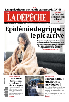 cover La Dépêche du Midi Tarn Castres n°20251226