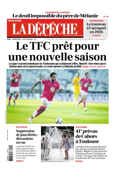 Couverture de La Dépêche du Midi Edition Toulouse du 11 août 2025