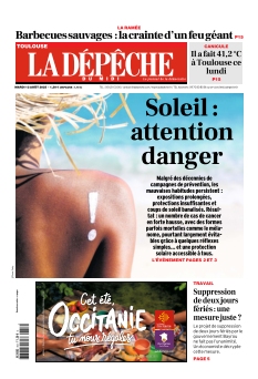 Couverture de La Dépêche du Midi Edition Toulouse du 12 août 2025