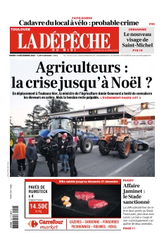 cover La Dépêche du Midi Edition Toulouse n°20251216