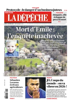 cover La Dépêche du Midi Edition Toulouse n°20260105