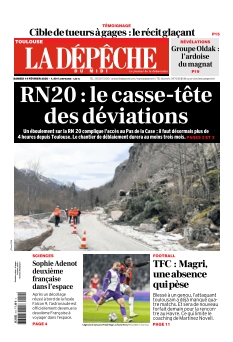 cover La Dépêche du Midi Edition Toulouse n°20260214