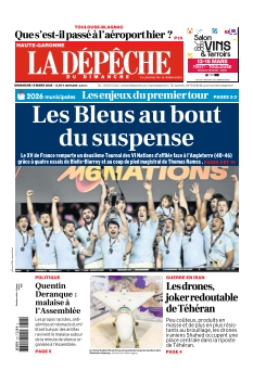 cover La Dépêche du Midi Edition Toulouse n°20260315