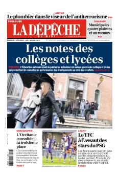 cover La Dépêche du Midi Edition Toulouse n°20260403