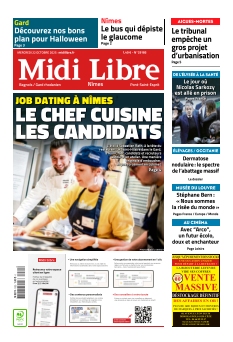 Couverture de Midi Libre Bagnols du 22 octobre 2025
