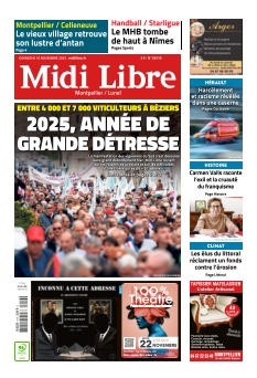 cover Midi Libre Montpellier n°20251116