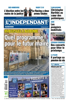 cover L'Indépendant Narbonne n°20260320