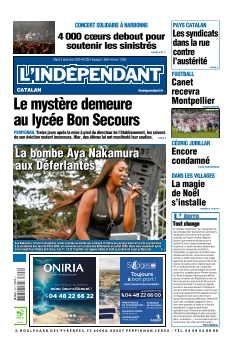 cover L'Indépendant Perpignan n°20251202