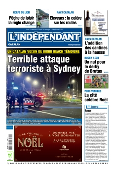 cover L'Indépendant Perpignan n°20251215