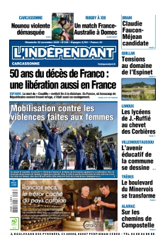 cover L'Indépendant Carcassonne n°20251123