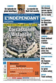 cover L'Indépendant Carcassonne n°20251228