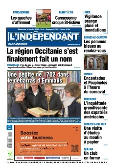 cover L'Indépendant Carcassonne n°20260118