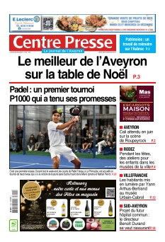 cover Centre Presse Aveyron n°20251222