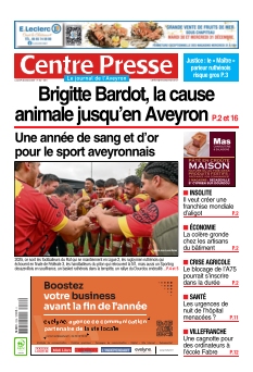 cover Centre Presse Aveyron n°20251229