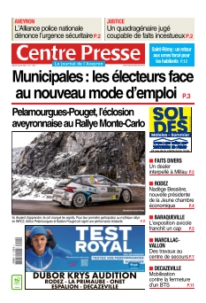 cover Centre Presse Aveyron n°20260127