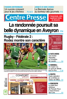 cover Centre Presse Aveyron n°20260215