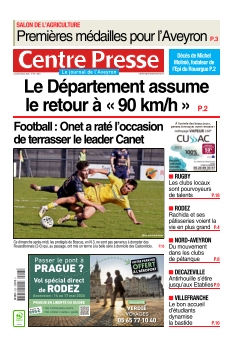 cover Centre Presse Aveyron n°20260223