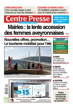 cover Centre Presse Aveyron n°20260331