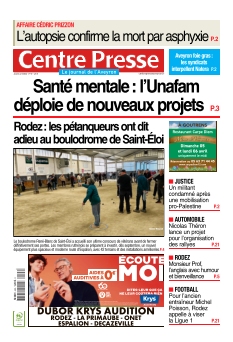 cover Centre Presse Aveyron n°20260402