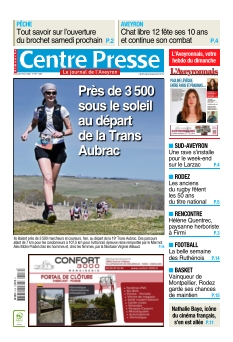cover Centre Presse Aveyron n°20260419