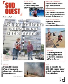 Couverture de Sud Ouest Bordeaux Agglo du 11 août 2025