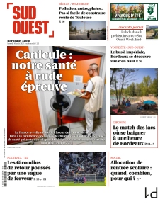 Couverture de Sud Ouest Bordeaux Agglo du 16 août 2025