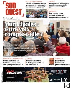Couverture de Sud Ouest Bordeaux Agglo du 10 novembre 2025