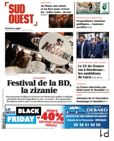 Couverture de Sud Ouest Bordeaux Agglo du 14 novembre 2025