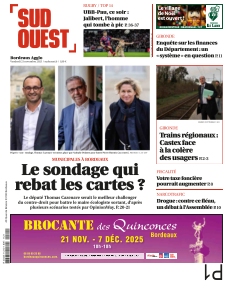 Couverture de Sud Ouest Bordeaux Agglo du 21 novembre 2025