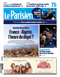 Couverture de Le Parisien Paris du 14 novembre 2025