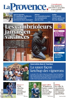 Couverture de La Provence Marseille du 11 août 2025